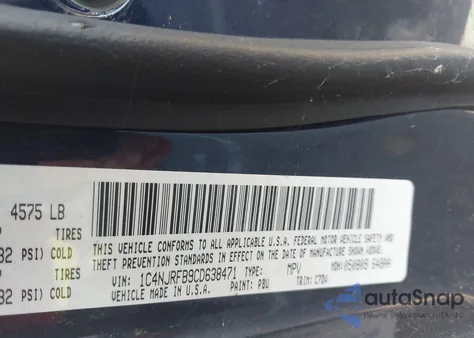 2012 Jeep Patriot Latitude from USA, damaged, VIN 1C4NJRFB9CD638471